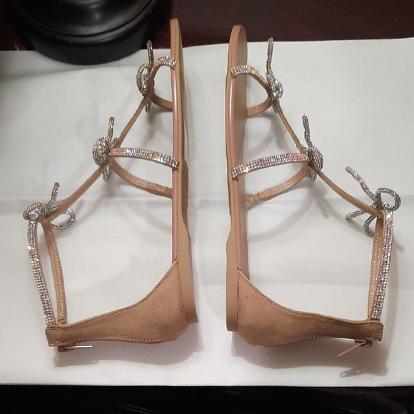 INC International Concepts Rhinestone Bow Sandals - Picture 3 of 8